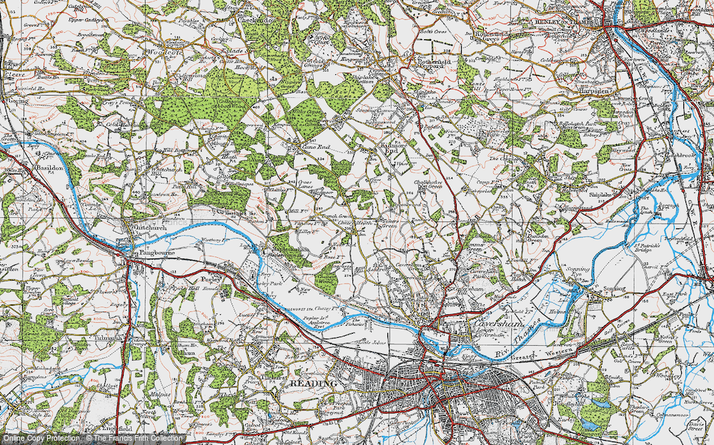 Old Map of Tokers Green, 1919 in 1919