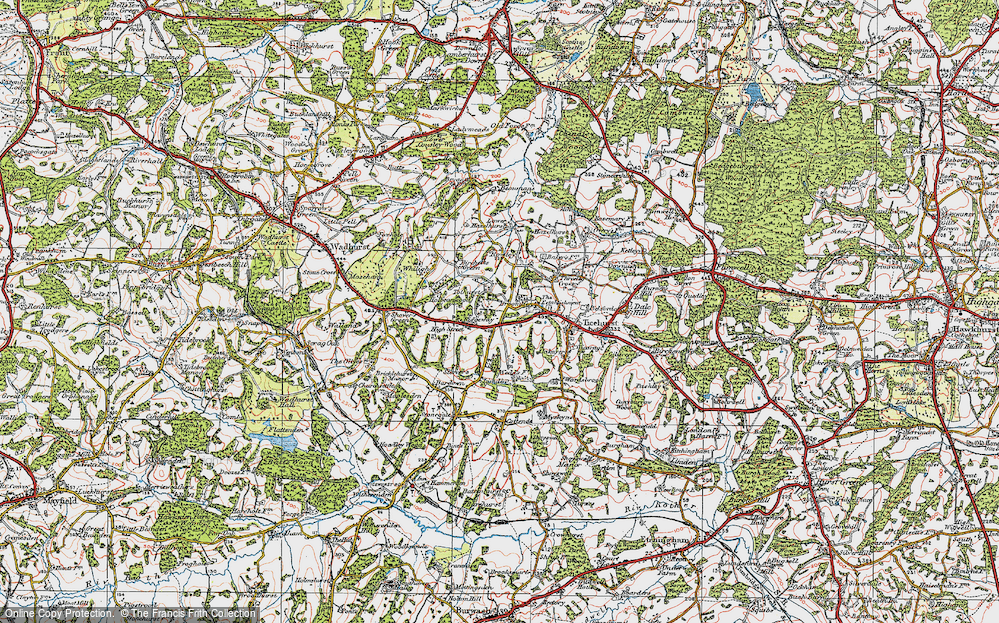 Old Map of Historic Map covering Broomden in 1920