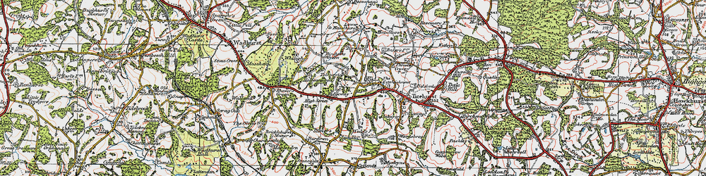 Old map of Tolhurst in 1920