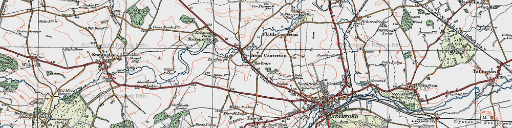 Old map of Toll Bar in 1922