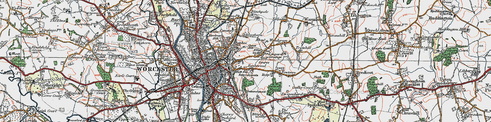Old map of Tolladine in 1920