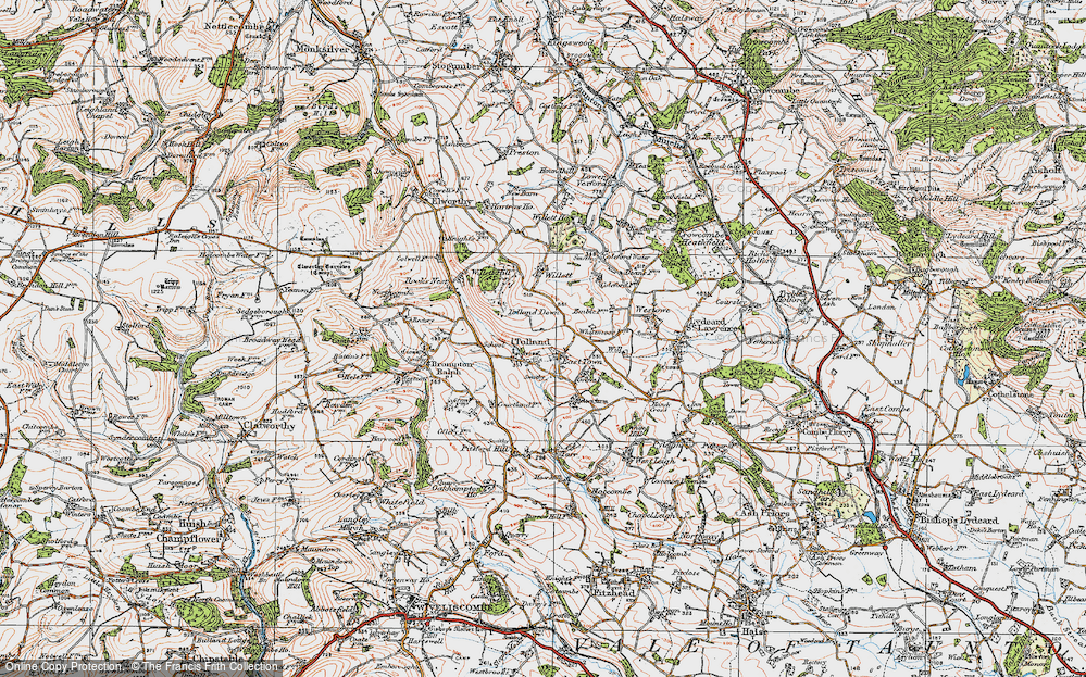 Old Map of Tolland, 1919 in 1919