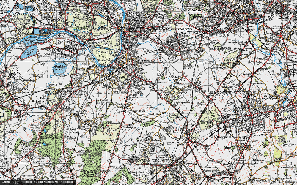 Old Map of Tolworth, 1920 in 1920