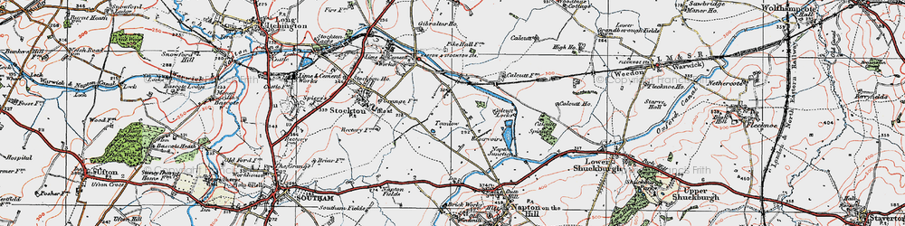 Old map of Tomlow in 1919