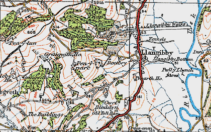 Old map of Ton in 1919