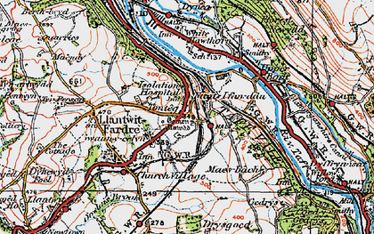 Old map of Ton-teg in 1919