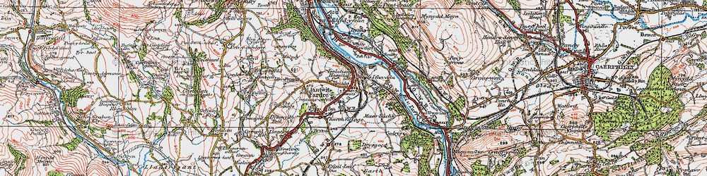 Old map of Ton-teg in 1919
