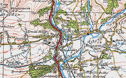 Old map of Tondu in 1922