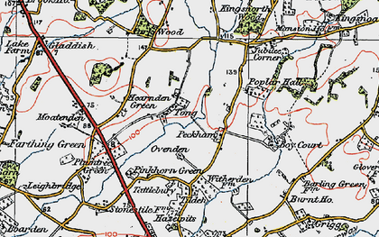 Old map of Tong in 1921