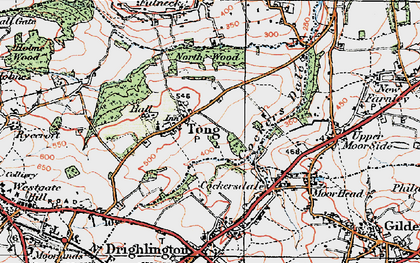 Old map of Tong in 1925