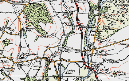Old map of Tong Forge in 1921