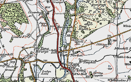 Old map of Tong Norton in 1921