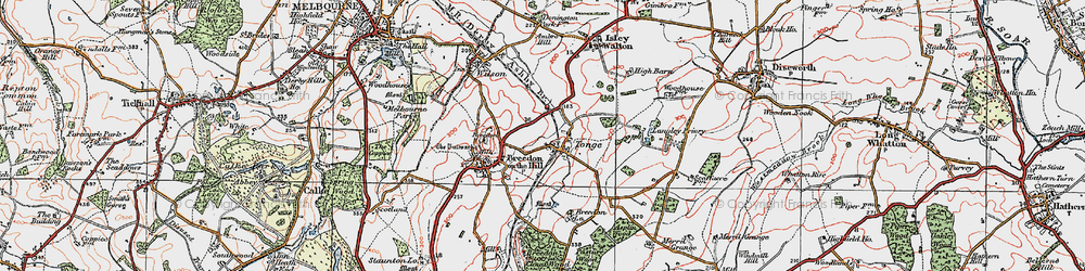 Old map of Tonge in 1921