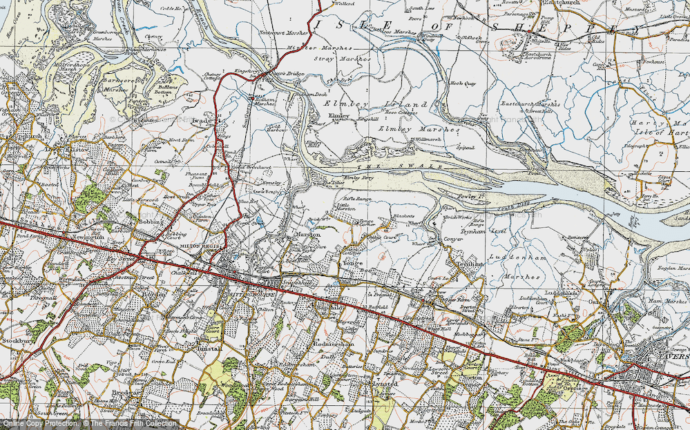 Old Map of Tonge Corner, 1921 in 1921