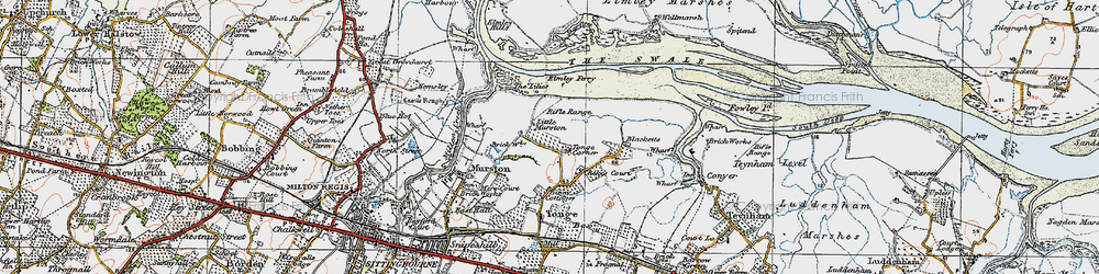 Old map of Tonge Corner in 1921
