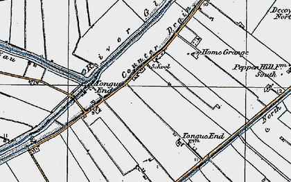 Old map of Tongue End in 1922