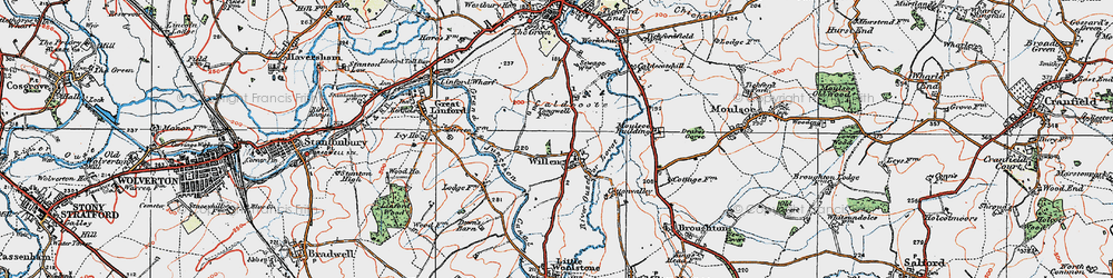Old map of Tongwell in 1919