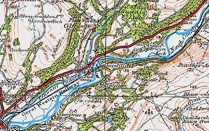 Old map of Tonna in 1923