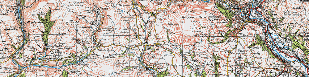 Old map of Tonyrefail in 1922