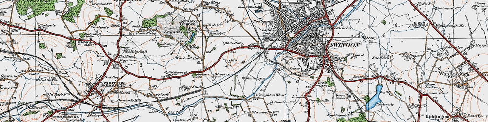 Old map of Toothill in 1919