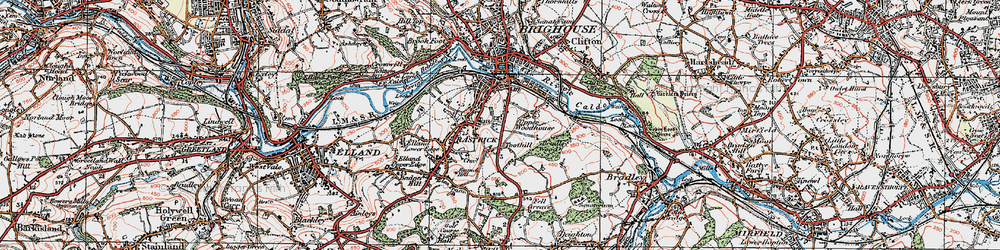 Old map of Toothill in 1925