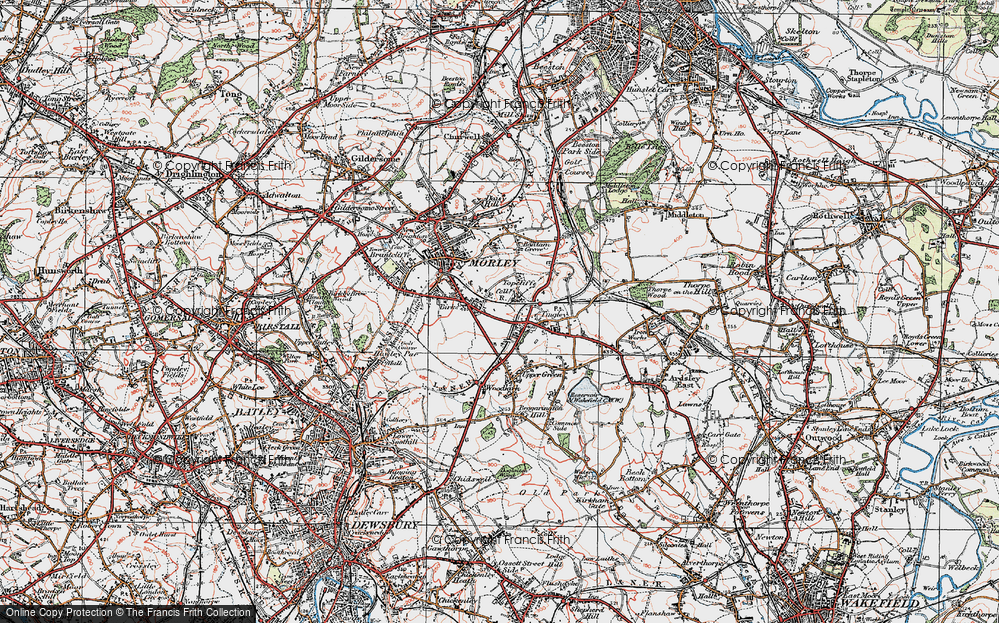 Old Map of Topcliffe, 1925 in 1925