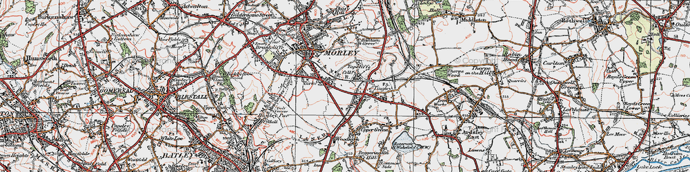 Old map of Topcliffe in 1925