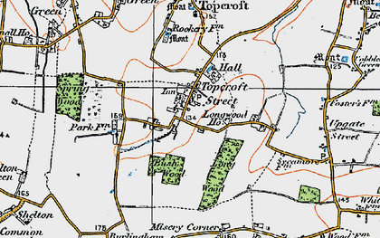 Old map of Topcroft Street in 1921