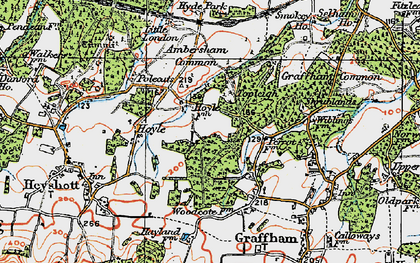 Old map of Topleigh in 1920