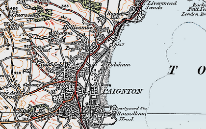 Old map of Torbay in 1919