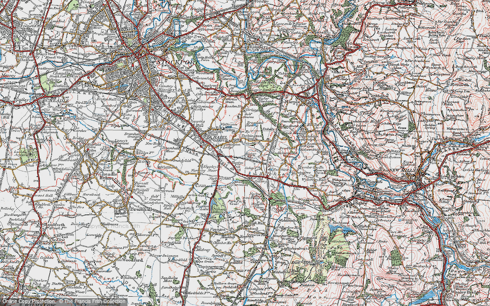 Old Map of Torkington, 1923 in 1923