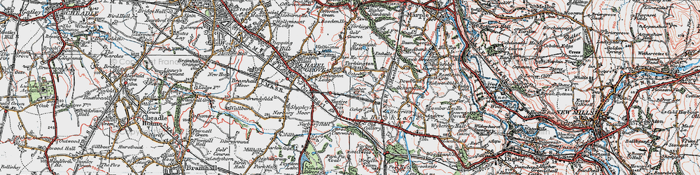 Old map of Torkington in 1923