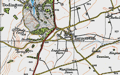 Old map of Tormarton in 1919