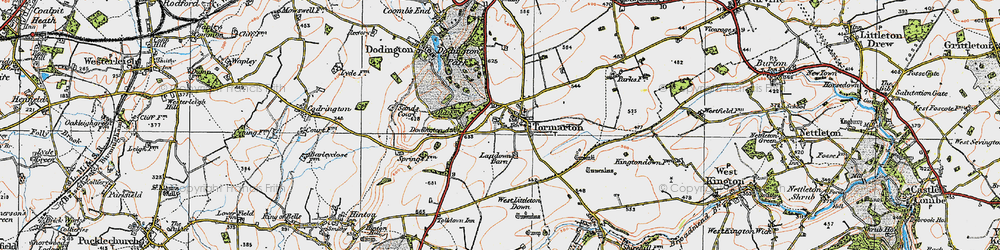 Old map of Tormarton in 1919
