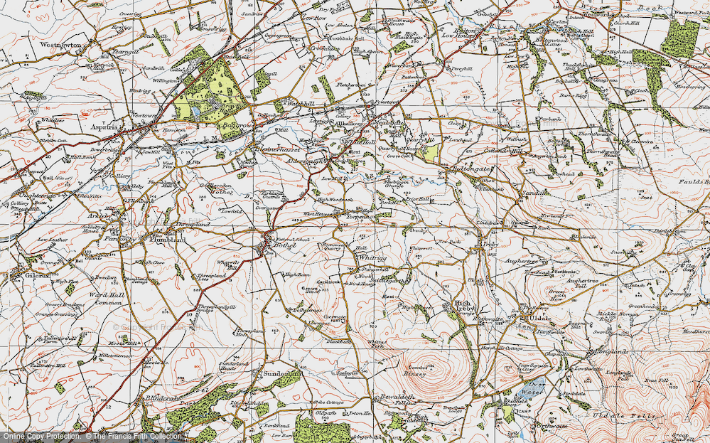 Old Map of Torpenhow, 1925 in 1925