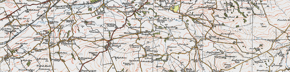 Old map of Torpenhow in 1925