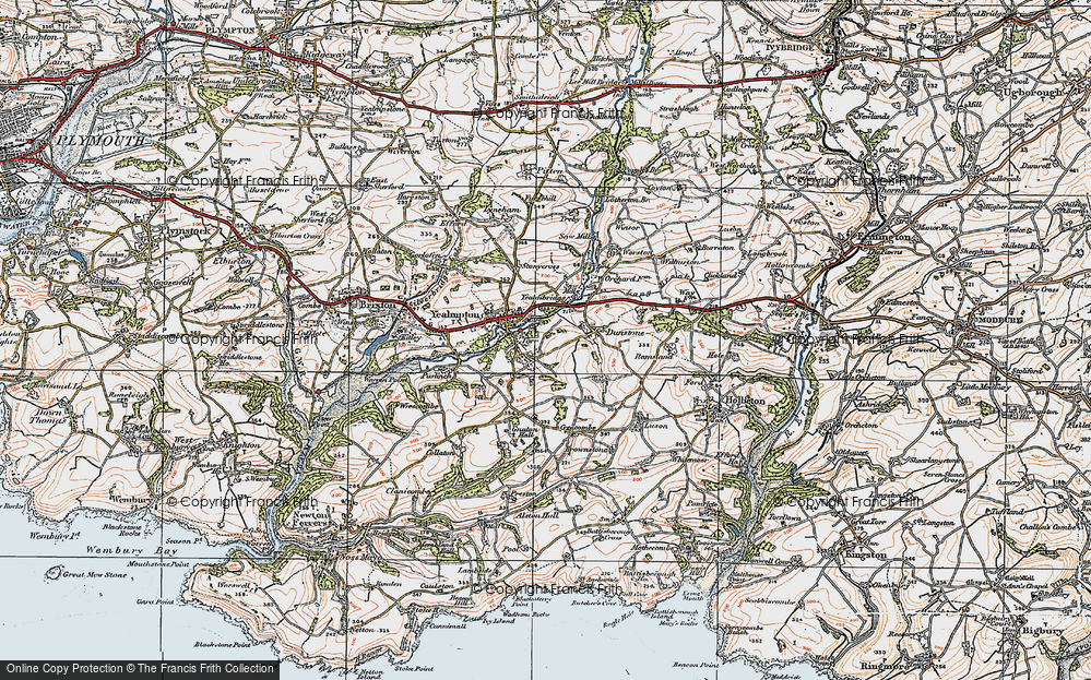 Old Map of Torr, 1919 in 1919