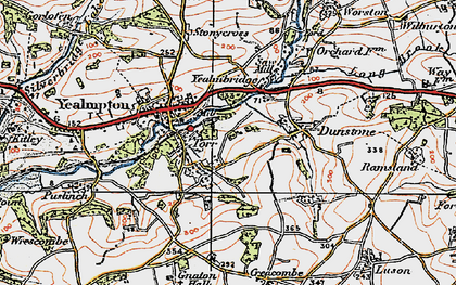 Old map of Torr in 1919