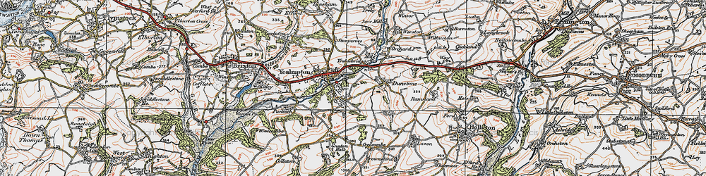 Old map of Torr in 1919