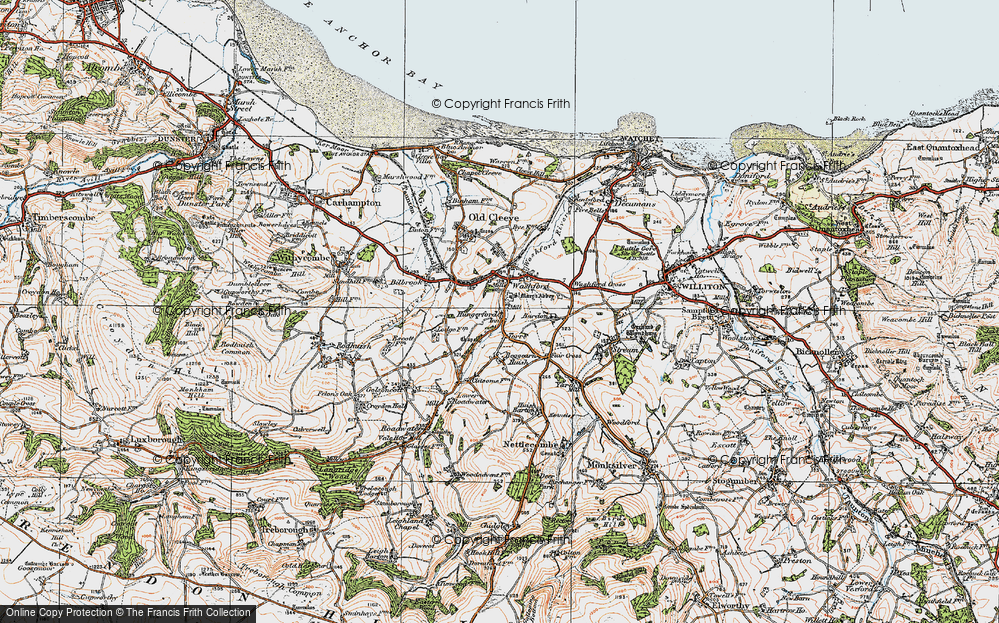 Old Map of Torre, 1919 in 1919