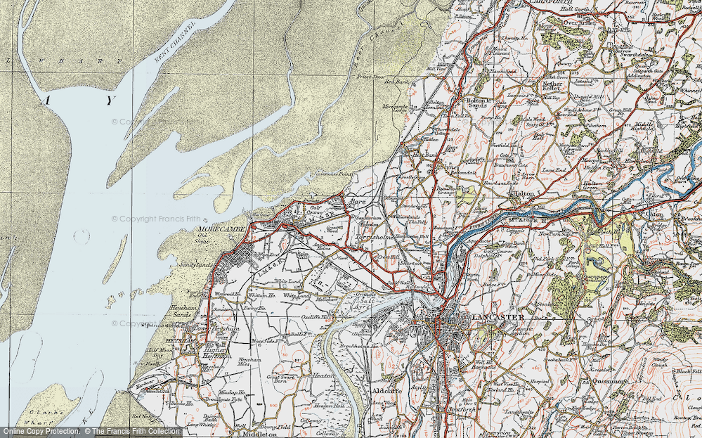 Old Map of Torrisholme, 1924 in 1924
