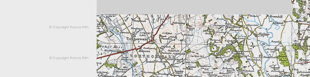 Old map of Torthorwald in 1925