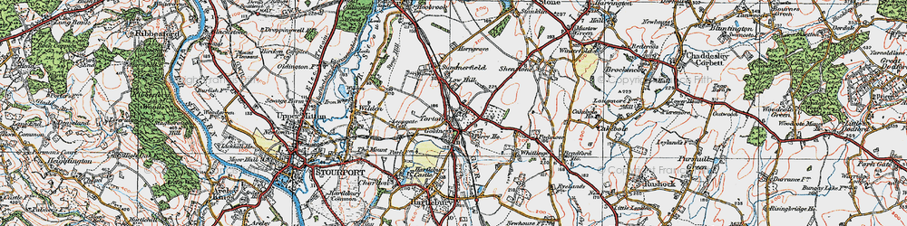 Old map of Whitlenge Ho in 1920