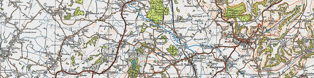 Old map of Tortworth in 1919
