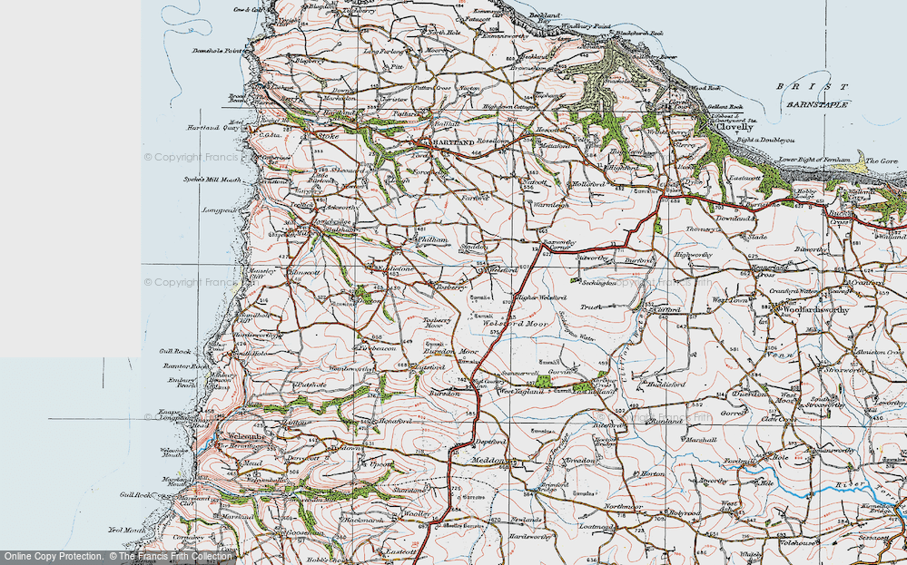 Old Map of Tosberry, 1919 in 1919