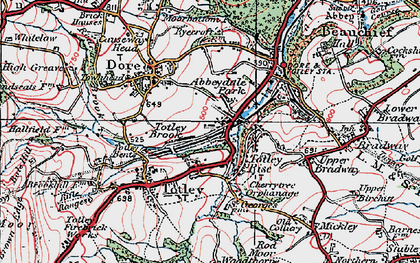 Old map of Totley Brook in 1923