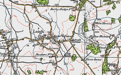 Old map of Totnell in 1919