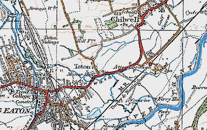 Old map of Toton in 1921