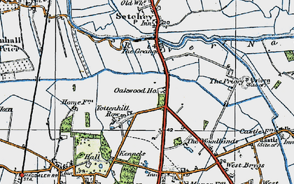 Old map of Tottenhill Row in 1922