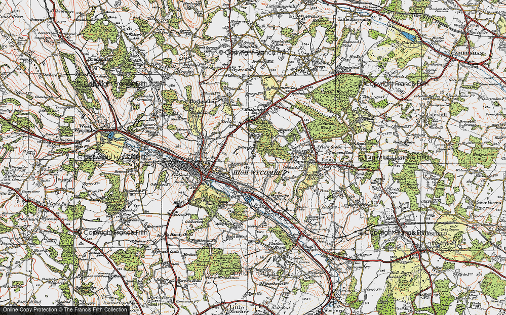 Old Map of Totteridge, 1919 in 1919